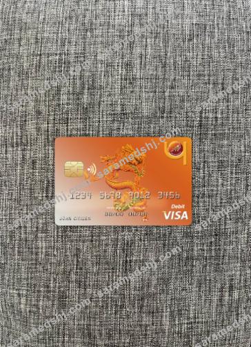 Bhutan Druk PNB bank visa card photolook front